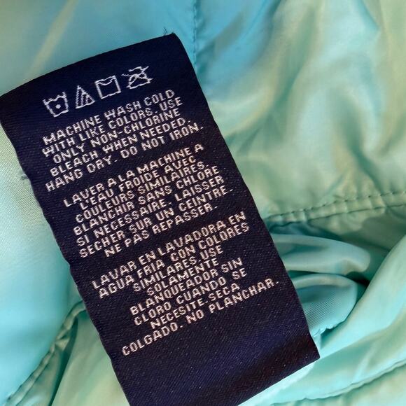 Nautica Girls 12/14 Reversible Teal Fuzzy Hooded Full Zip Warm Winter Jacket - Picture 11 of 11